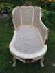 French Louis Carved,  Painted,  Gilded,  Cane Chaise Post-1950 photo 1