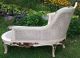 French Louis Carved,  Painted,  Gilded,  Cane Chaise Post-1950 photo 2