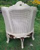 French Louis Carved,  Painted,  Gilded,  Cane Chaise Post-1950 photo 3
