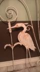 Screen Door Guard Great Heron Stork Bird Scrolling Wrought Iron Antique Vtg Door Plates & Backplates photo 1