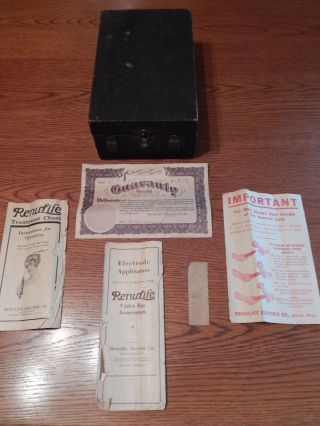 Vintage Antique 1920s Renulife Violet Ray Shock Treatment Quack Medical Tool photo