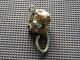 Antiques Roman Bronze Earring Gilded Found With Metal Detector Roman photo 1