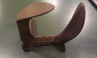 Antique Cast Iron Cobbler ' S Tooling Shoe Anvil Form Blacksmith Curved Doorstop photo