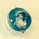 Antique Crystal Pill Box Snuff Box French Victorian Hand Painted Fab Figurines photo 2