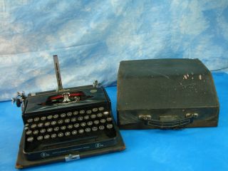 Vintage Seidel Naumann Typewriter Glass Keys Erika W/ Case 1950 ' S German Dresden photo
