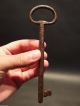 Large Antique 18th C Hand Forged Iron Skeleton Key Locks & Keys photo 6