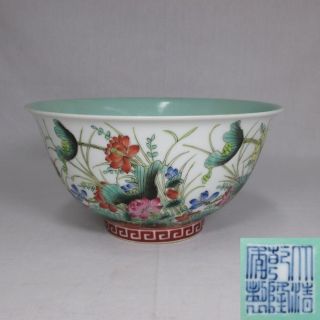 B005: Chinese Colored Porcelain Ware Bowl With Appropriate Work And Tone. photo