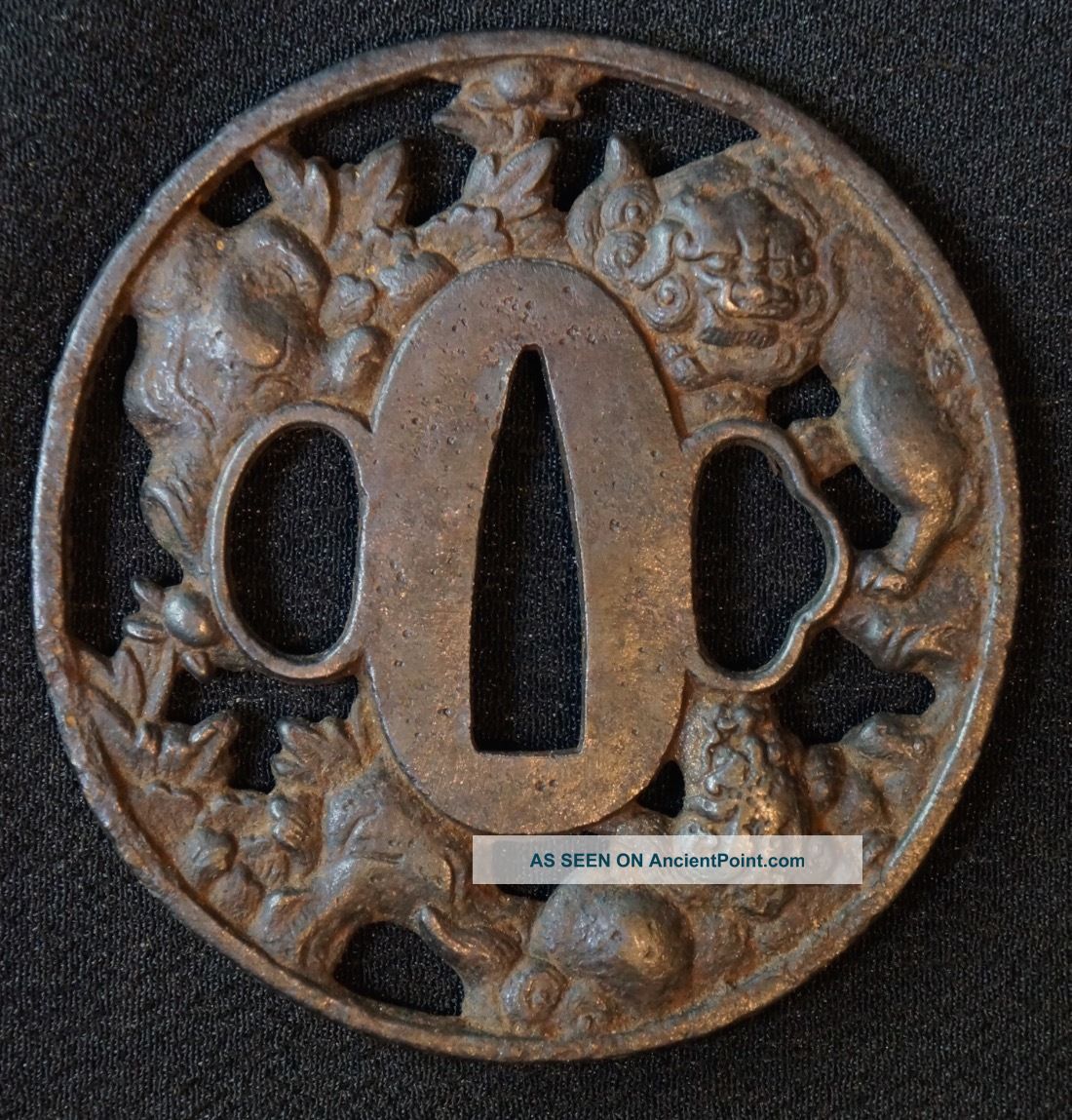 Antique Tsuba For Katana Japanese Samurai Iron Forging Craft 1700s Japan Other Japanese Antiques photo