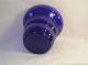 An Art Deco Glass Streamline Modernist Design Polished Rim Blue Cobalt Vase L62 Art Deco photo 1