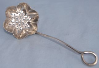 Vintage Unmarked Silver Plate Sifter Spoon / Castor Spoon photo