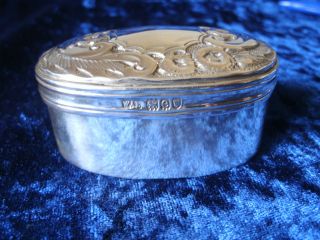 Antique Silver Snuff Or Patch Box Victorian By William Amaziah Ellwick London photo
