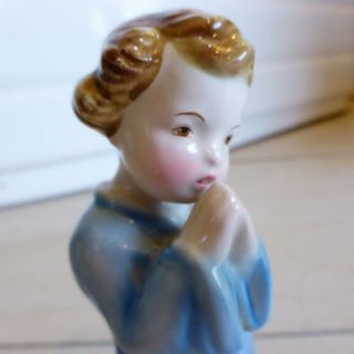 Vintage Austrian Wien Keramos Porcelain Child Praying - Adorable photo