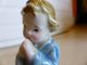 Vintage Austrian Wien Keramos Porcelain Child Praying - Adorable Figurines photo 5