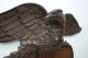 Antique Carved Wooden American Eagle With Stars And Stripes Pediment Other Antique Hardware photo 6