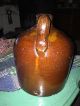 1 Gallon Antique Dark Brown Salt Glazed Stoneware Beehive Whiskey Jug Crock Jugs photo 3