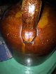 1 Gallon Antique Dark Brown Salt Glazed Stoneware Beehive Whiskey Jug Crock Jugs photo 5
