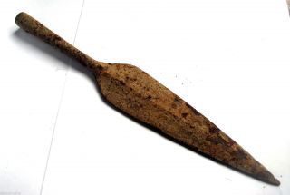 Circa.  500 Bc Finest British Found Iron Age Celtic Socketed Iron Spear Head photo