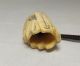 B967: Real Old Japanese Tobacco Pouch Of Popular Kaba - Zaiku With Netsuke Other Japanese Antiques photo 8