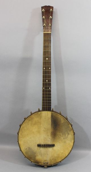 Early 20thc Antique 6 - String,  Birdseye Maple & Rosewood Guitar - Banjo,  Nr photo