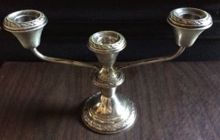 Amston Sterling Silver 3 Candle Candlestick 