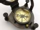 Hatton London Antique Brass Maritime Vintage Old Sundial Compass Sc 10 Compasses photo 2