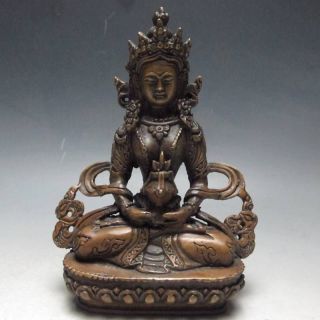 Rare Chinese Bronze Buddha Statue - - - Tara Buddha photo