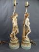 (2) Antique French Art Nouveau Lady Goddess Statue Figural L&f Moreau Lamp Lamps photo 6