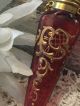 Antique Victorian French Ruby Red Chatelaine Perfume Scent Bottle Perfume Bottles photo 9