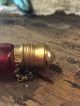 Antique Victorian French Ruby Red Chatelaine Perfume Scent Bottle Perfume Bottles photo 3