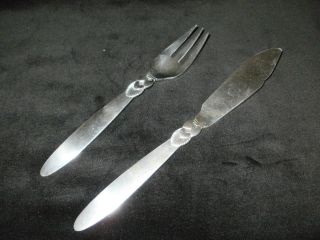 Danish Sterling Silver Knives And Forks photo
