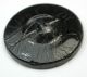 Antique Black Glass Button Fancy Fern & Floral Design Buttons photo 1