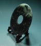 Chinese Neolithic Ancient Jade Carved Ritual Bi Pi Disc Neolithic & Paleolithic photo 1