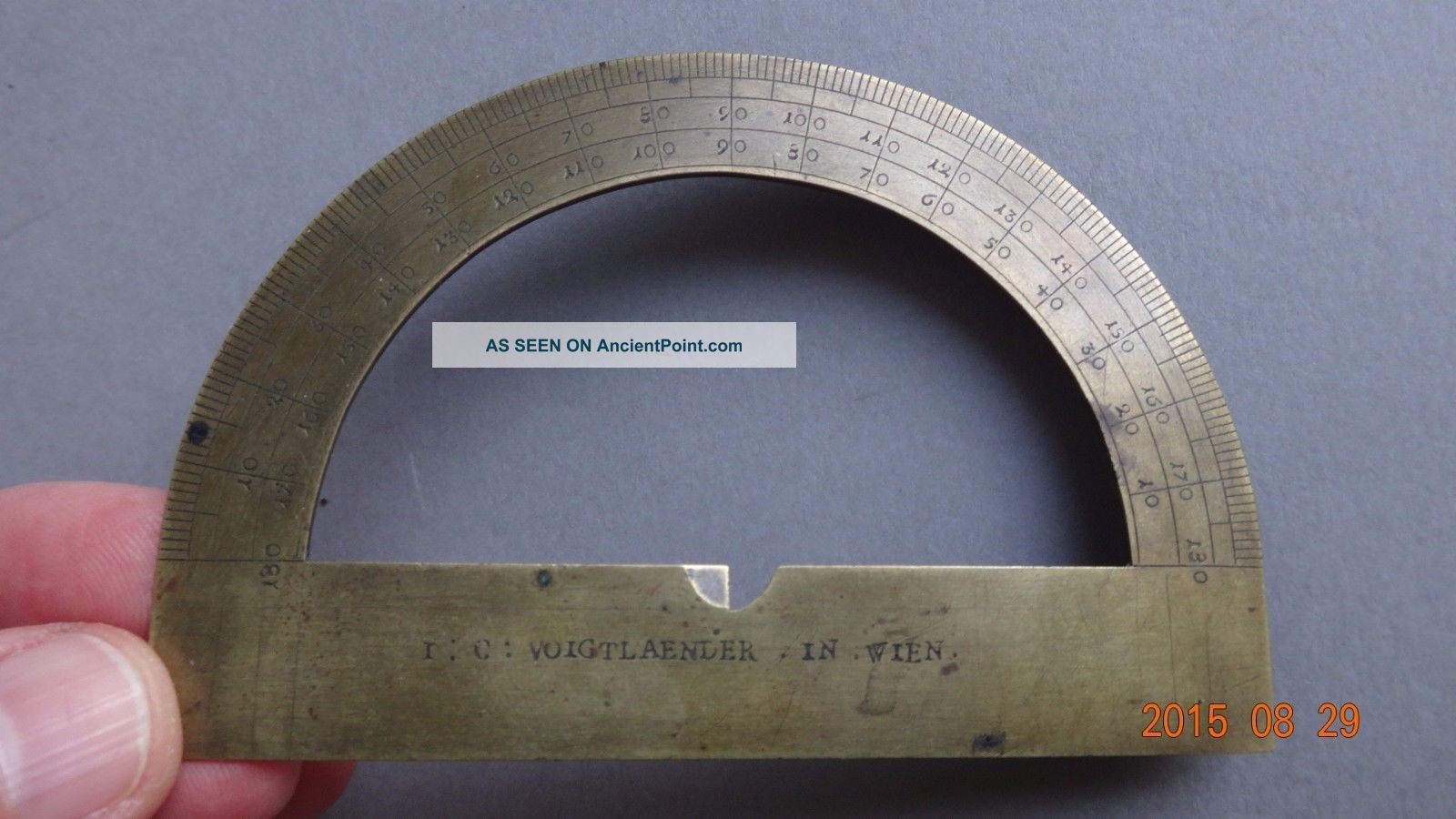 Antique 18.  C Protractor J.  C.  VoigtlÄnder Voigtlaender Wien,  Drafting Engineering photo