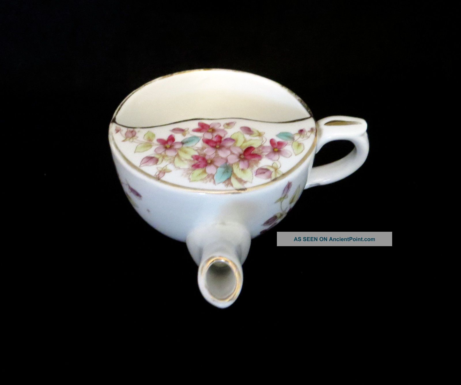 Antique S Maw & Sons Hand Painted Porcelain Invalid Feeder Other Medical Antiques photo