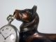 Antique French Art Deco Dog Pocket Watch Stand Holder 1920s.  1930s Art Deco photo 9