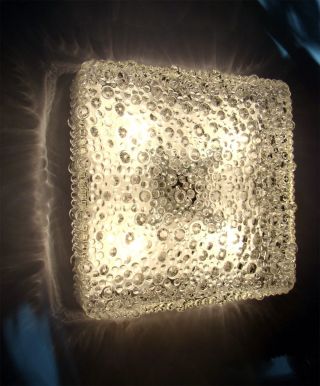 Large 60s Limburg Bubble Sconce Wall / Flush Lamp Square Plafoniere 1960s photo