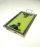 Bauhaus Cocktail Serving Tray Art Deco Glass Painting 1940 Salver Art Deco photo 2