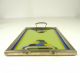 Bauhaus Cocktail Serving Tray Art Deco Glass Painting 1940 Salver Art Deco photo 4