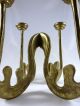 Art Deco Abstract Bronze Candlestick Mid Century Modern Candle Holder Brutalist Mid-Century Modernism photo 1