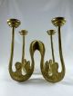 Art Deco Abstract Bronze Candlestick Mid Century Modern Candle Holder Brutalist Mid-Century Modernism photo 3