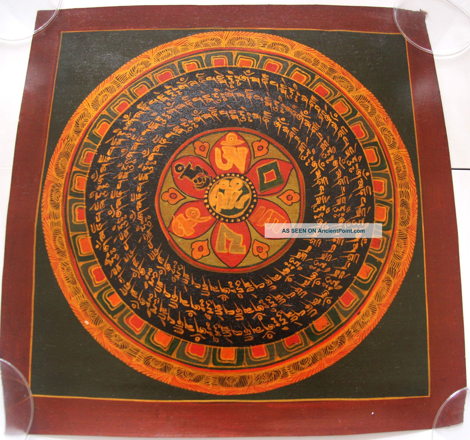 Rare Vintage Master Piece Mandala Fine Tibet Thangka Thanka Oil Gold Painting D Paintings photo