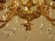 Fine 10 Light Brass Chandelier Crystal Vintage Lamp Old Antique Heart Shape Chandeliers, Fixtures, Sconces photo 2