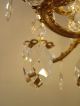Fine 10 Light Brass Chandelier Crystal Vintage Lamp Old Antique Heart Shape Chandeliers, Fixtures, Sconces photo 3
