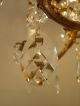 Fine 10 Light Brass Chandelier Crystal Vintage Lamp Old Antique Heart Shape Chandeliers, Fixtures, Sconces photo 4