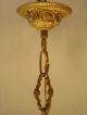 Fine 10 Light Brass Chandelier Crystal Vintage Lamp Old Antique Heart Shape Chandeliers, Fixtures, Sconces photo 6