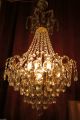 Antique French Huge Spider Style Crystal Chandelier Lamp 1940s 20 In Chandeliers, Fixtures, Sconces photo 2