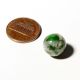 12mm Czech Antique Hand Lampworked Green Satin Marbled Art Glass Ball Button Buttons photo 1