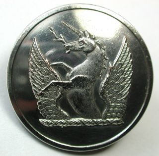 Antique Livery Button Unicorn Holding A Branch W/ Wings - Firmin & Sons Bk Mk photo