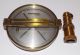 Vintage Quality Rare Brass Compass - Orig Wood Case - Calculate Distance & Direction Compasses photo 7
