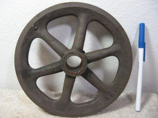 Steampunk Vintage Industrial Wheel Gear Iron Antique Yard Ornament Heavy Pulley photo